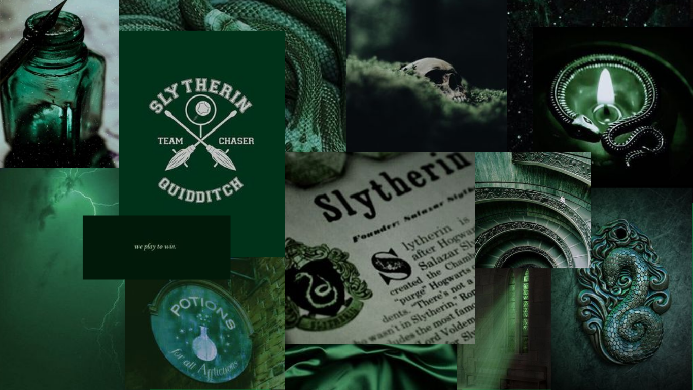 Green Slytherin Aesthetic Wallpapers