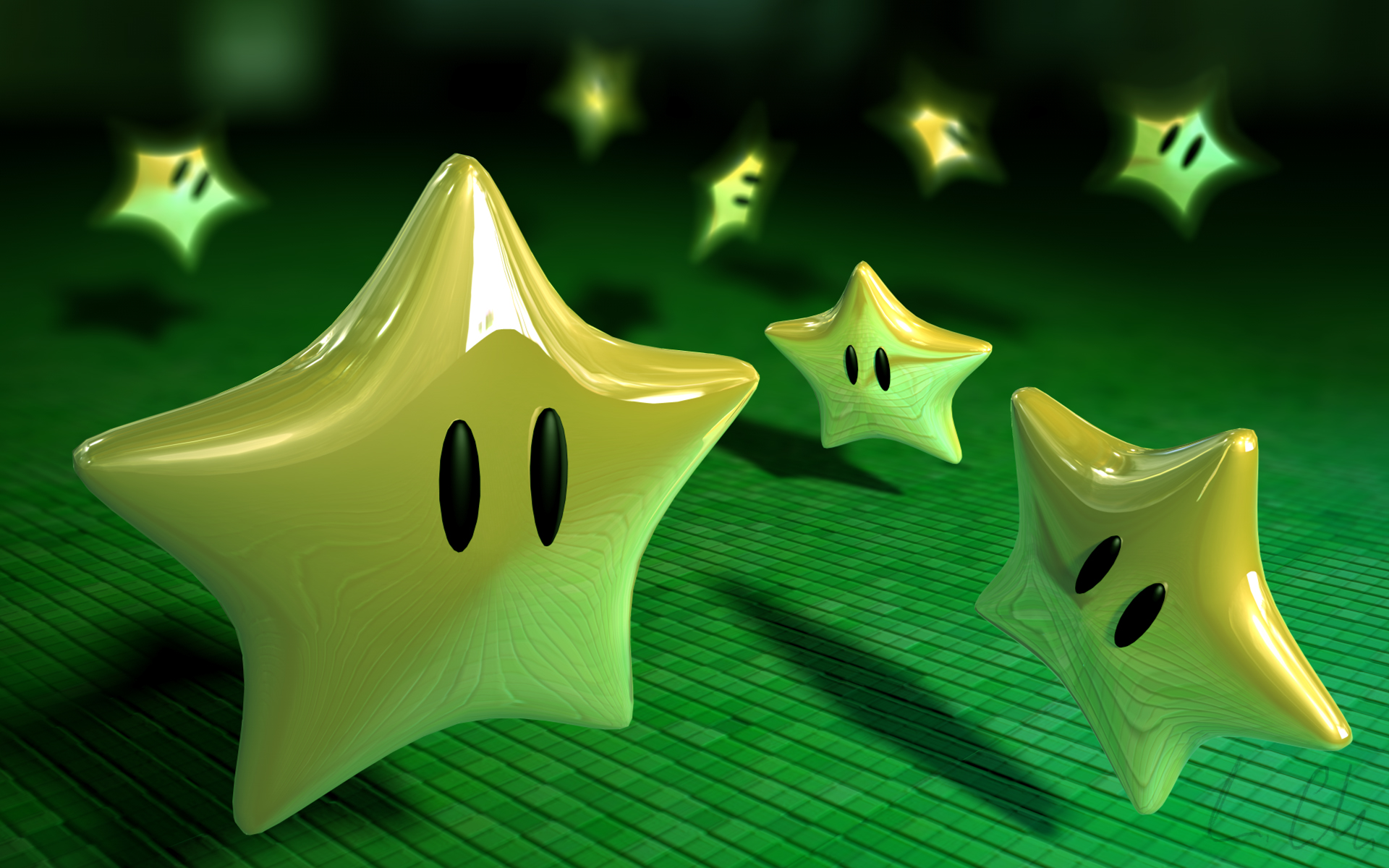 Green Stars Wallpapers