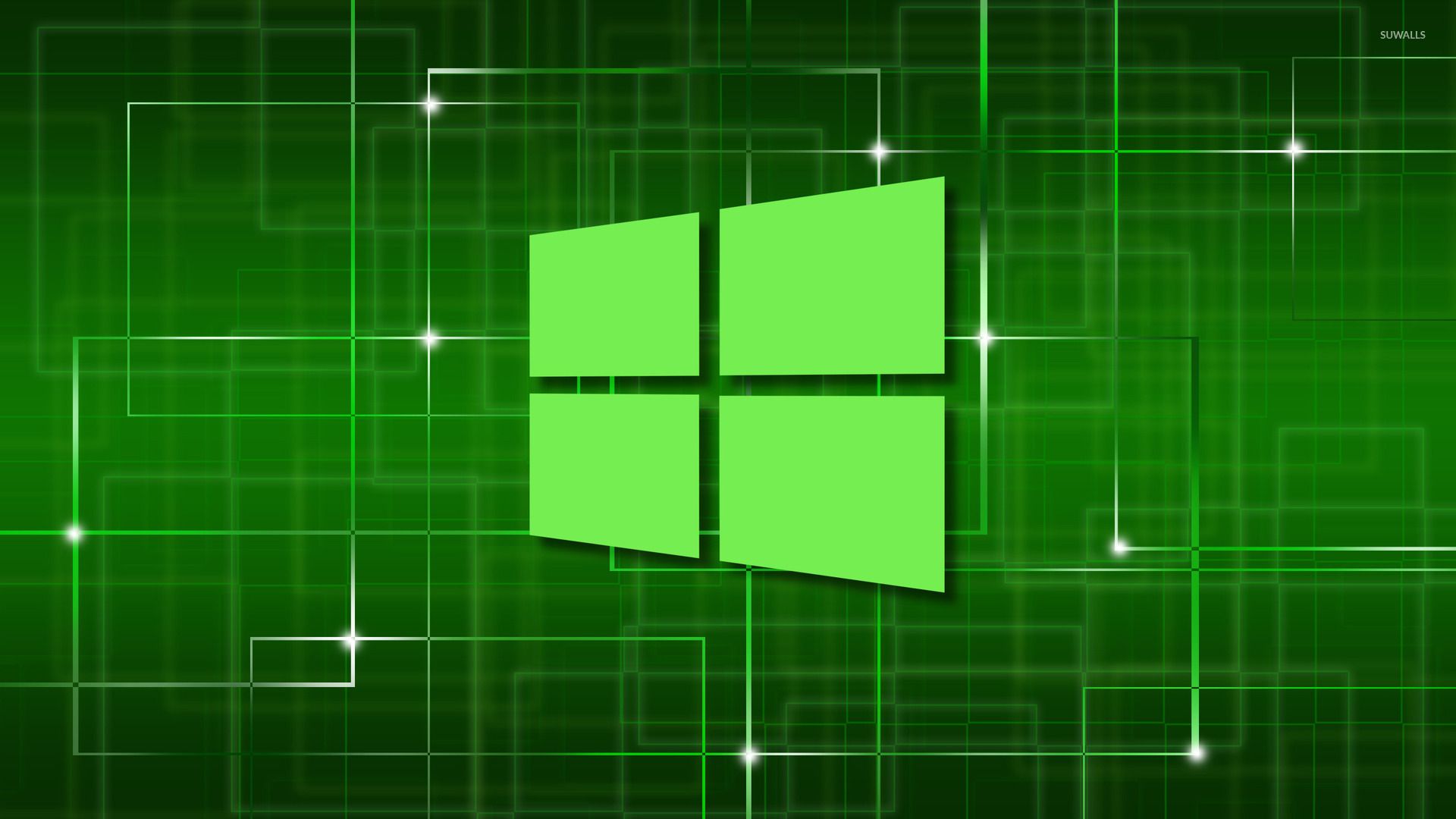 Green Windows 10 Background