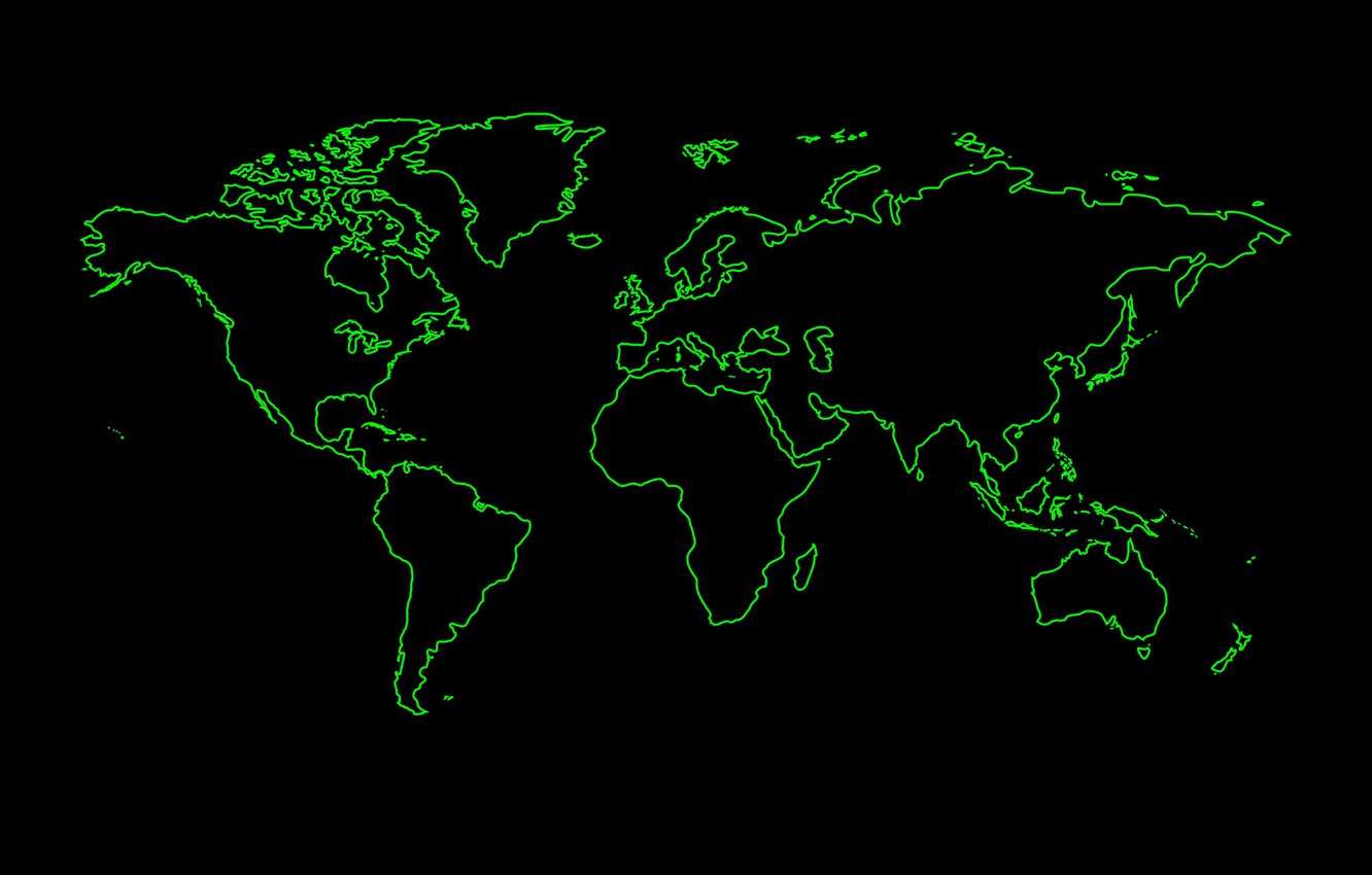 Green World Map Wallpapers