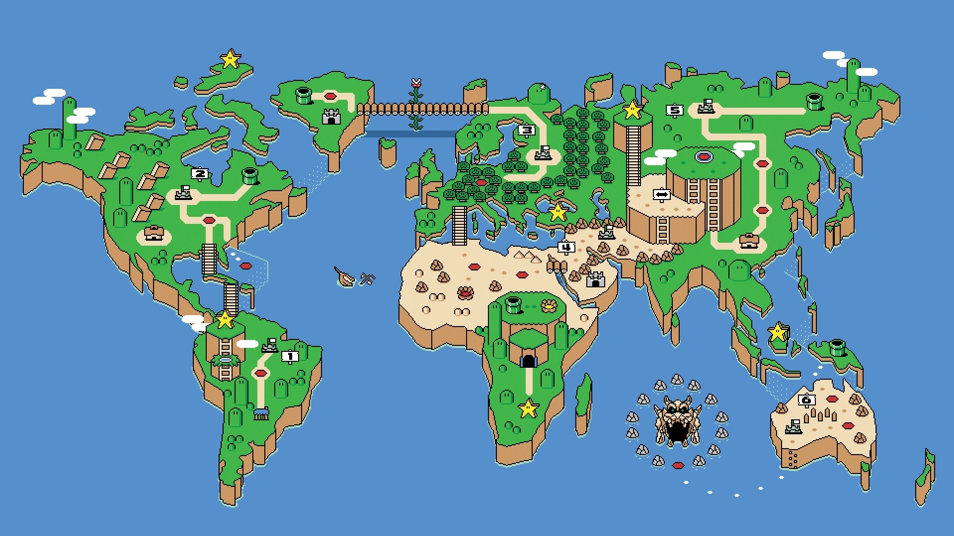 Green World Map Wallpapers