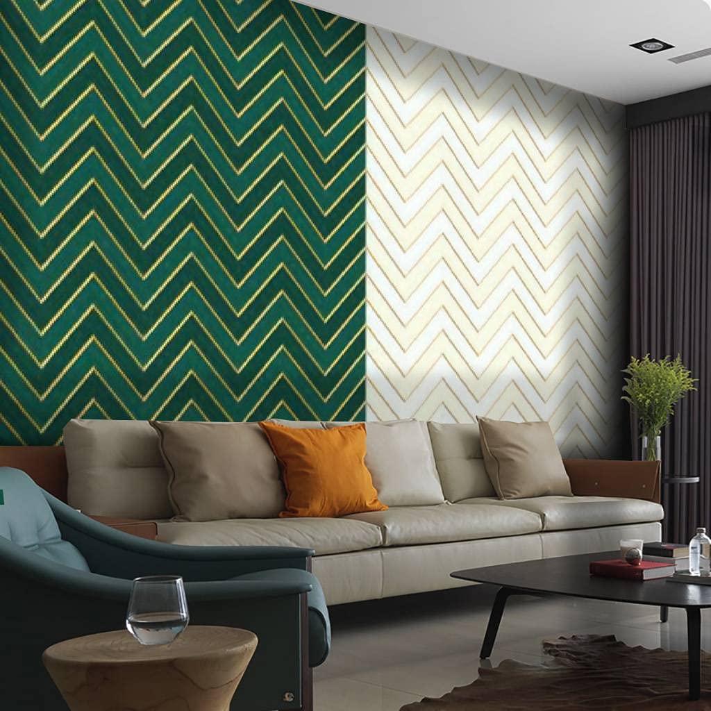 Green Zigzag Pattern Wallpapers