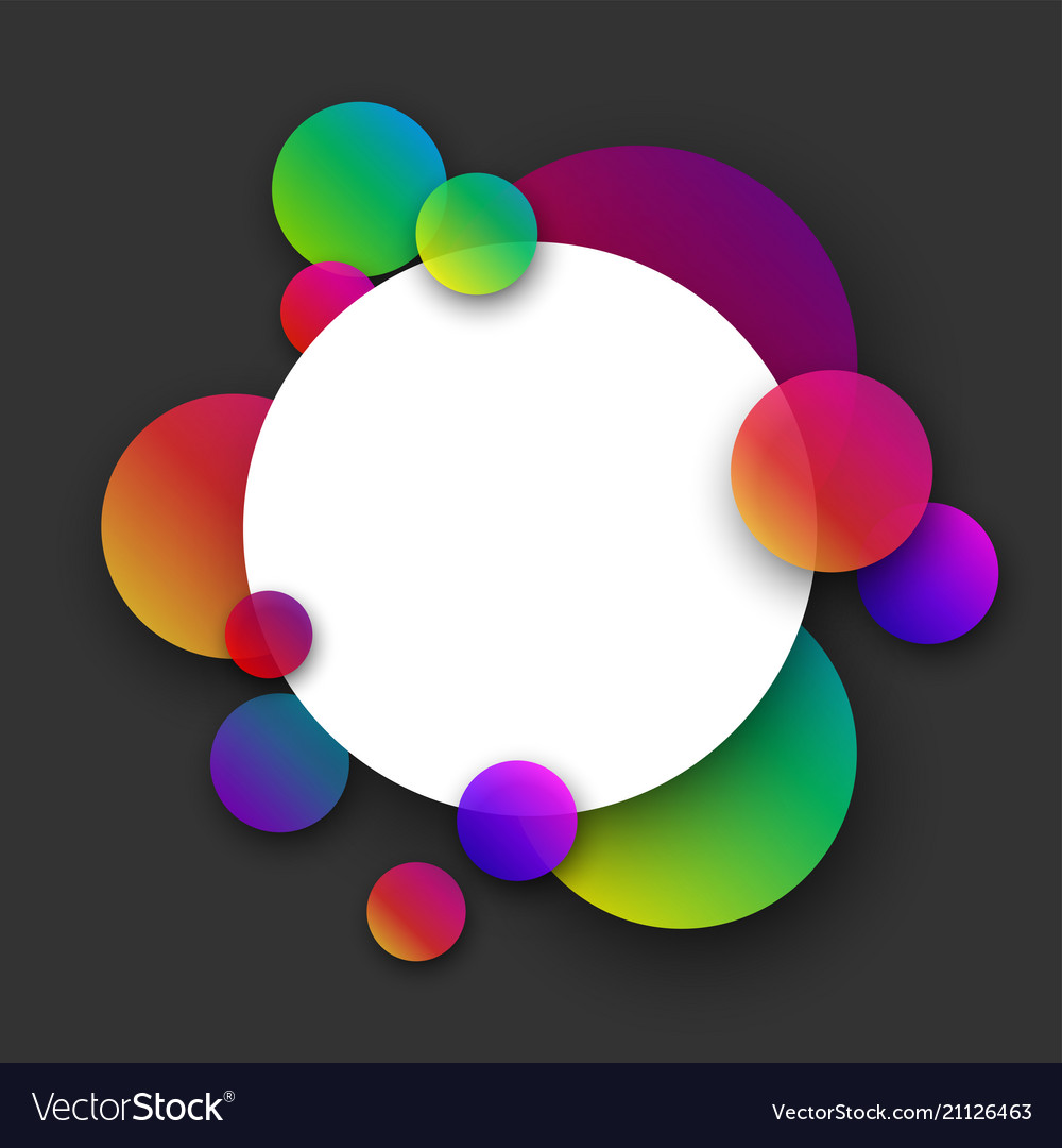 Grey Background And Colorful Circle