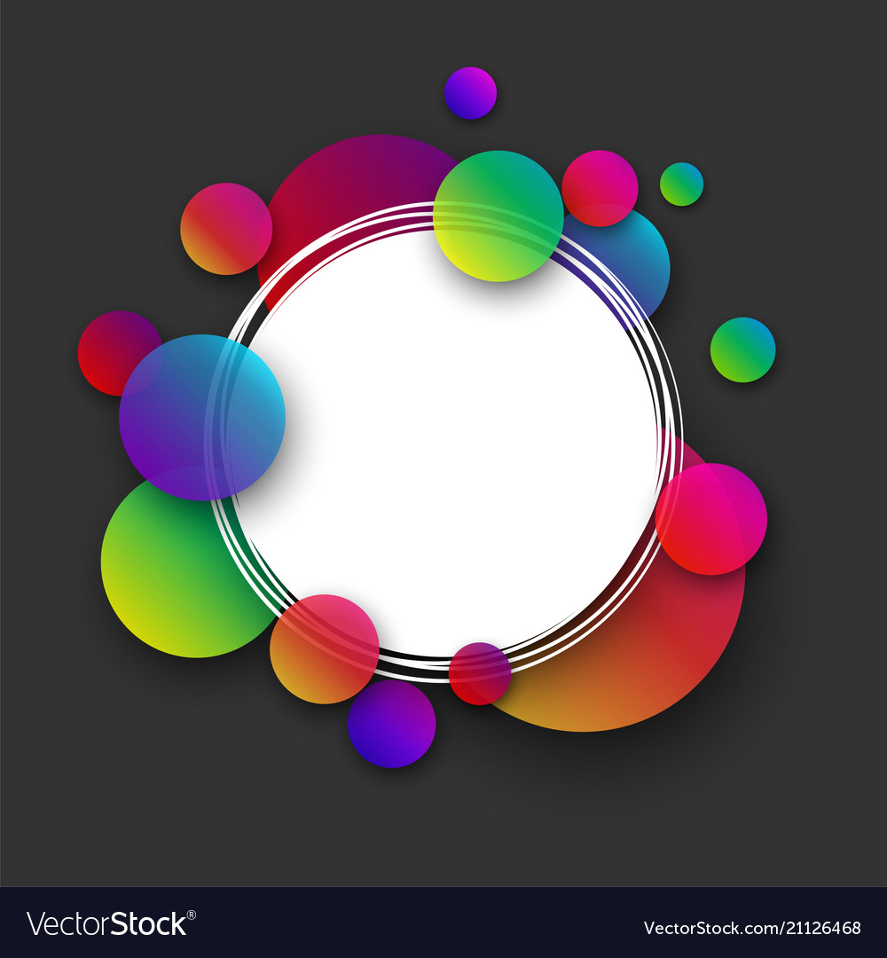 Grey Background And Colorful Circle