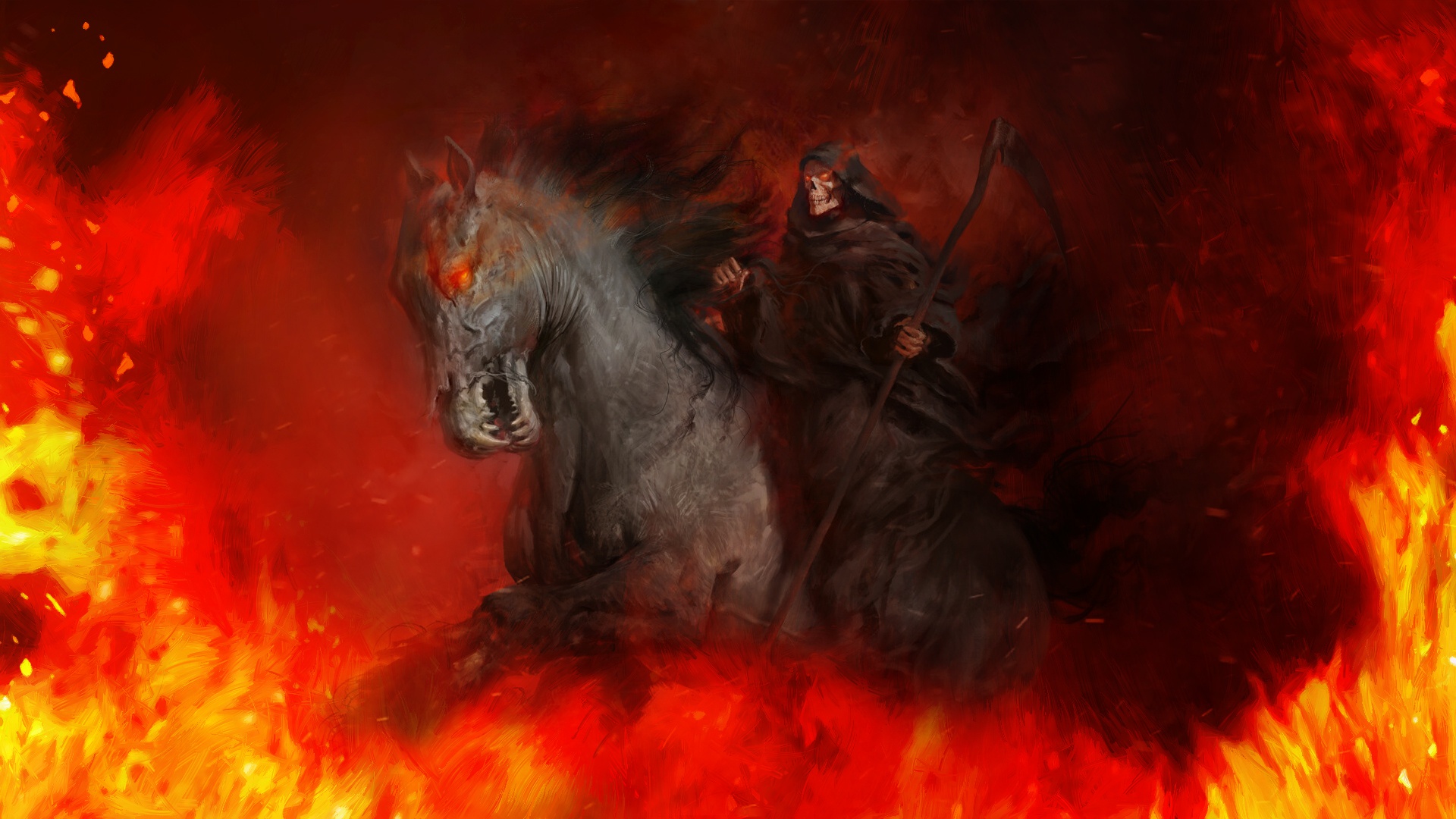 Grim Reaper On Horse Wallpapers