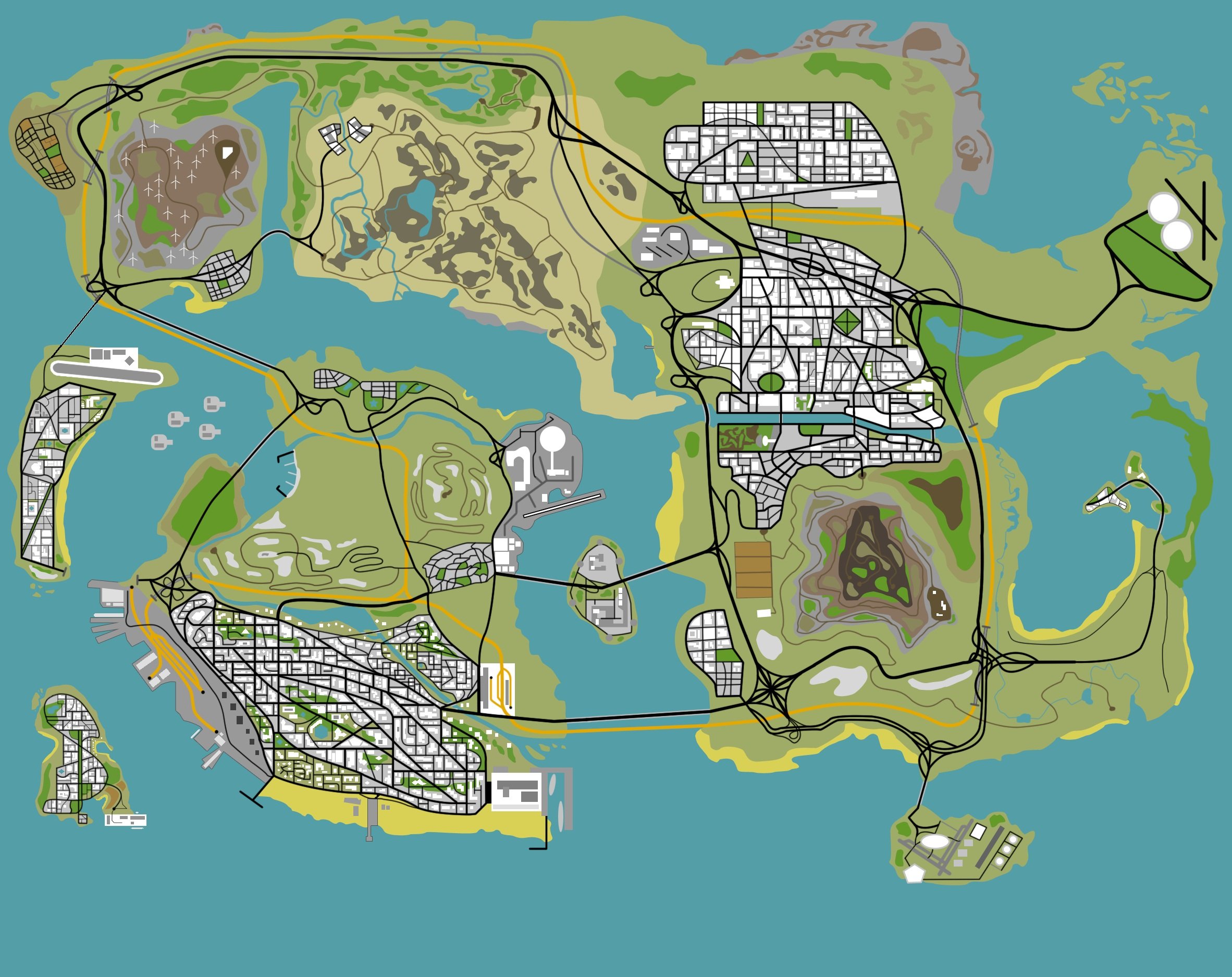 Gta 5 Map Hd Wallpapers