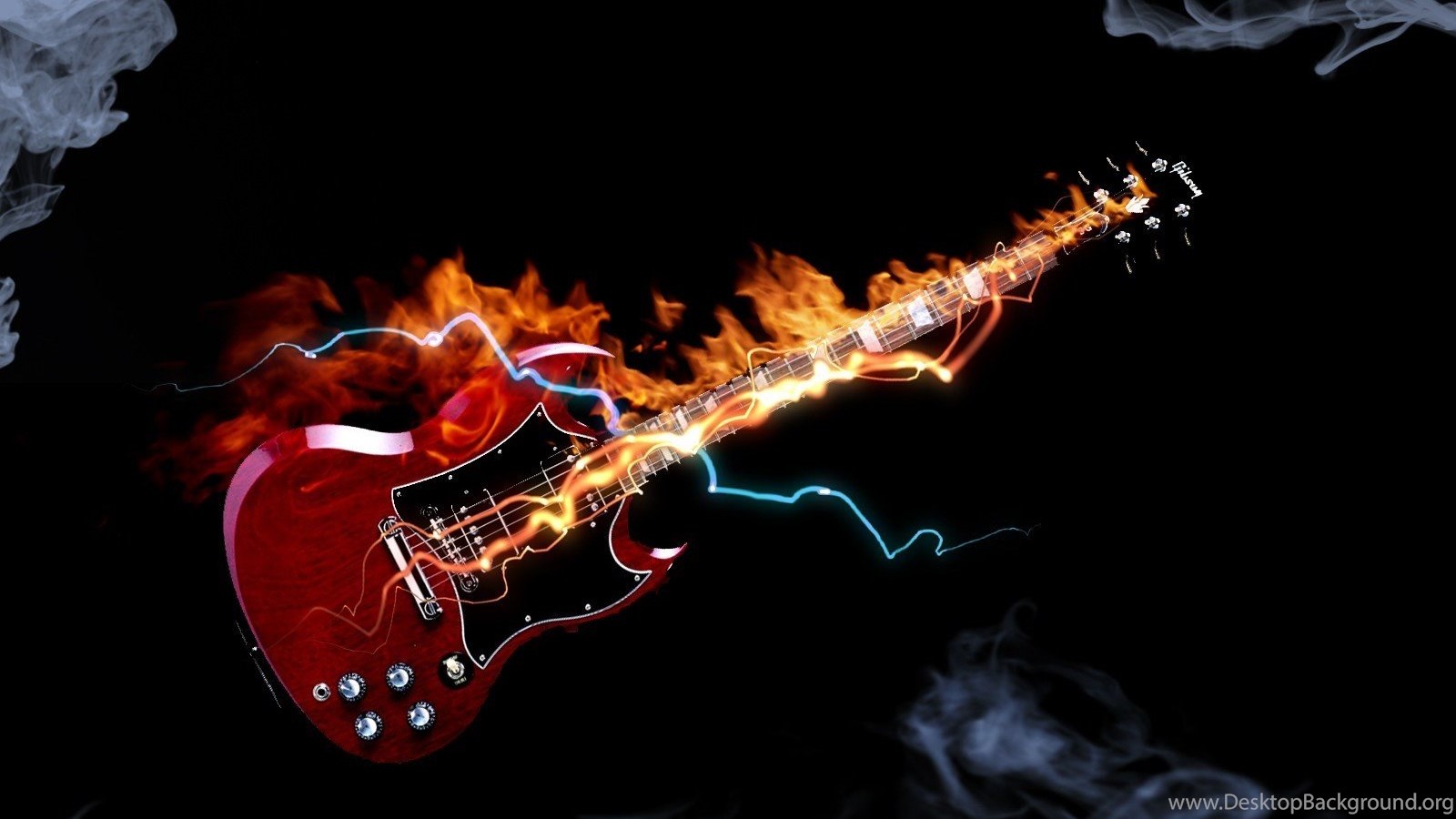 Guitar On Fire Wallpapers