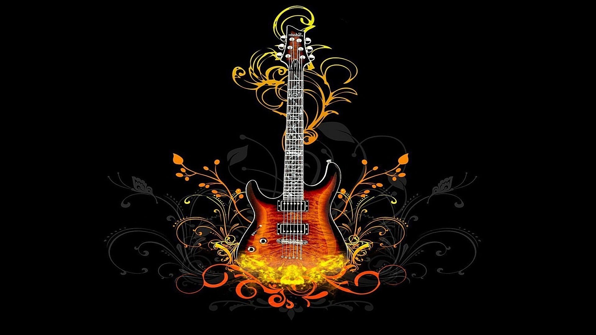 Guitar On Fire Wallpapers