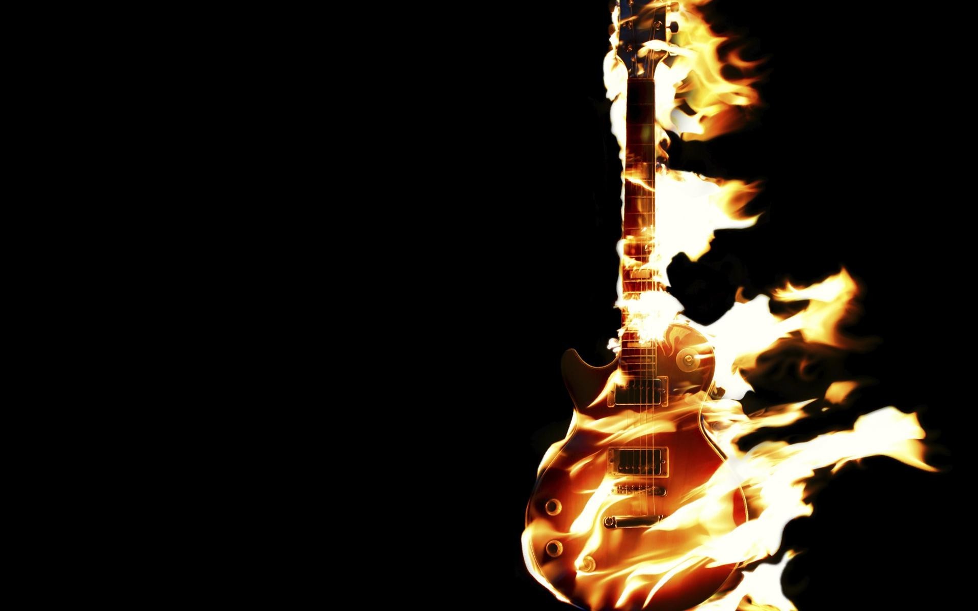 Guitar On Fire Wallpapers