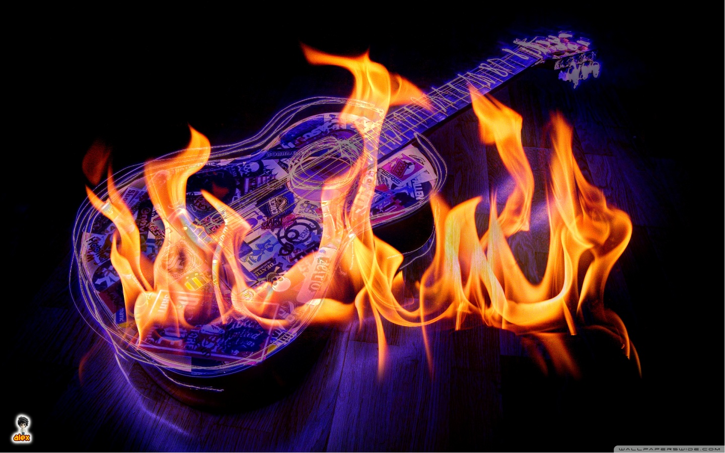 Guitar On Fire Wallpapers