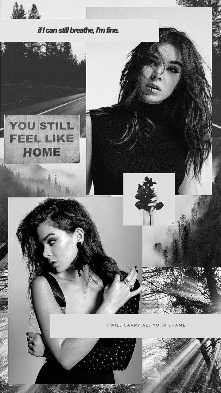 Hailee Steinfeld Monochrome Black &amp; White Wallpapers