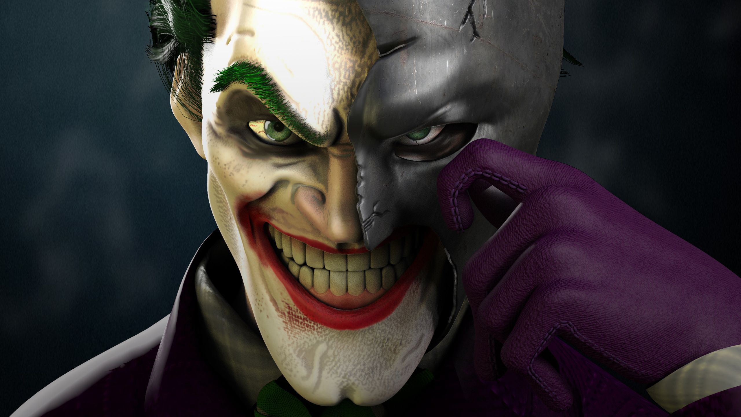 Half Batman Half Joker Wallpapers