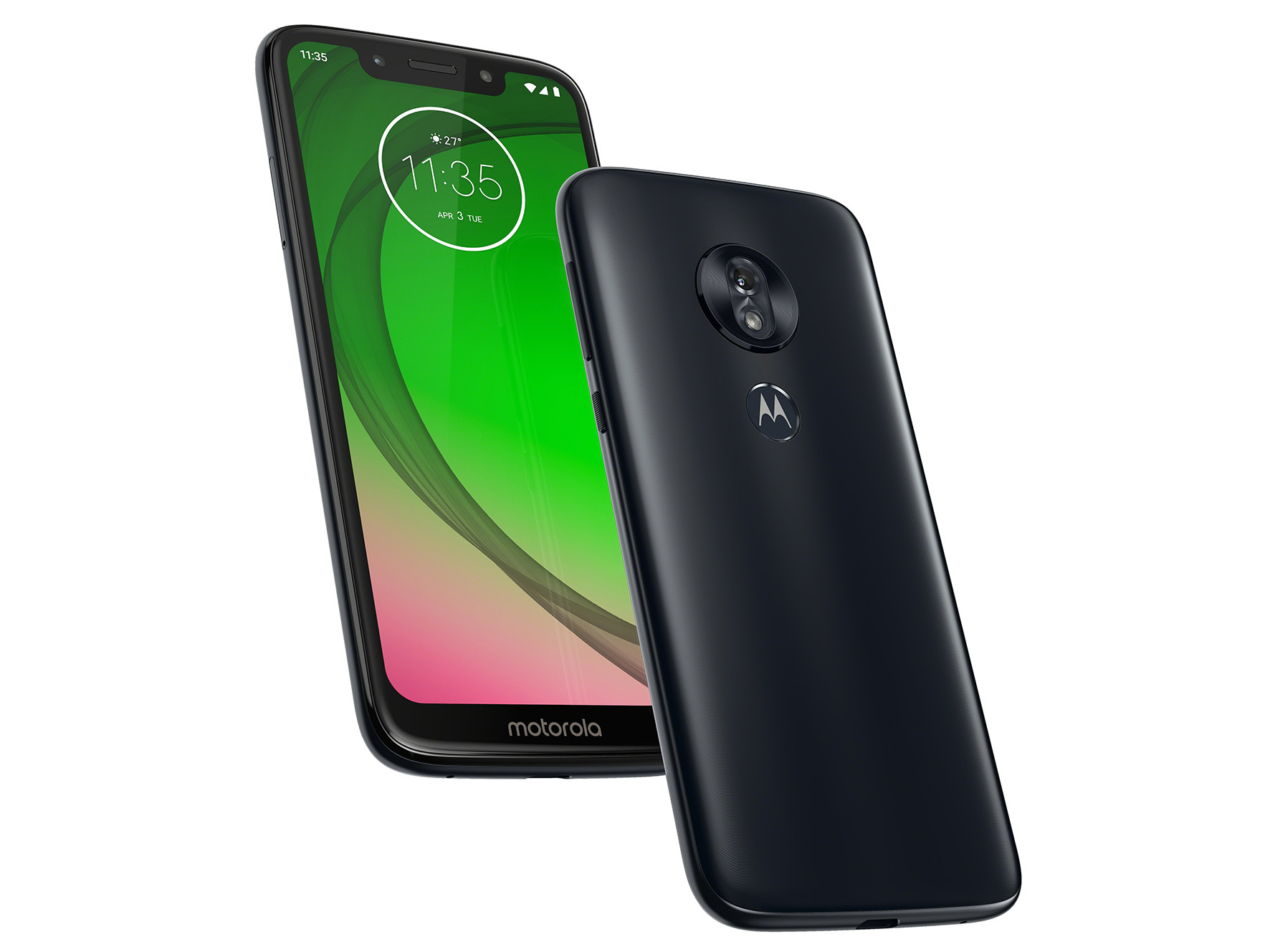 Half Green Light Moto G7 Stock Wallpapers