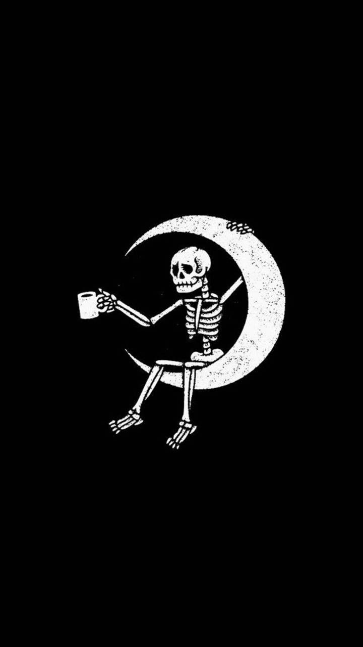 Halloween Black &Amp; White Minimalist Wallpapers