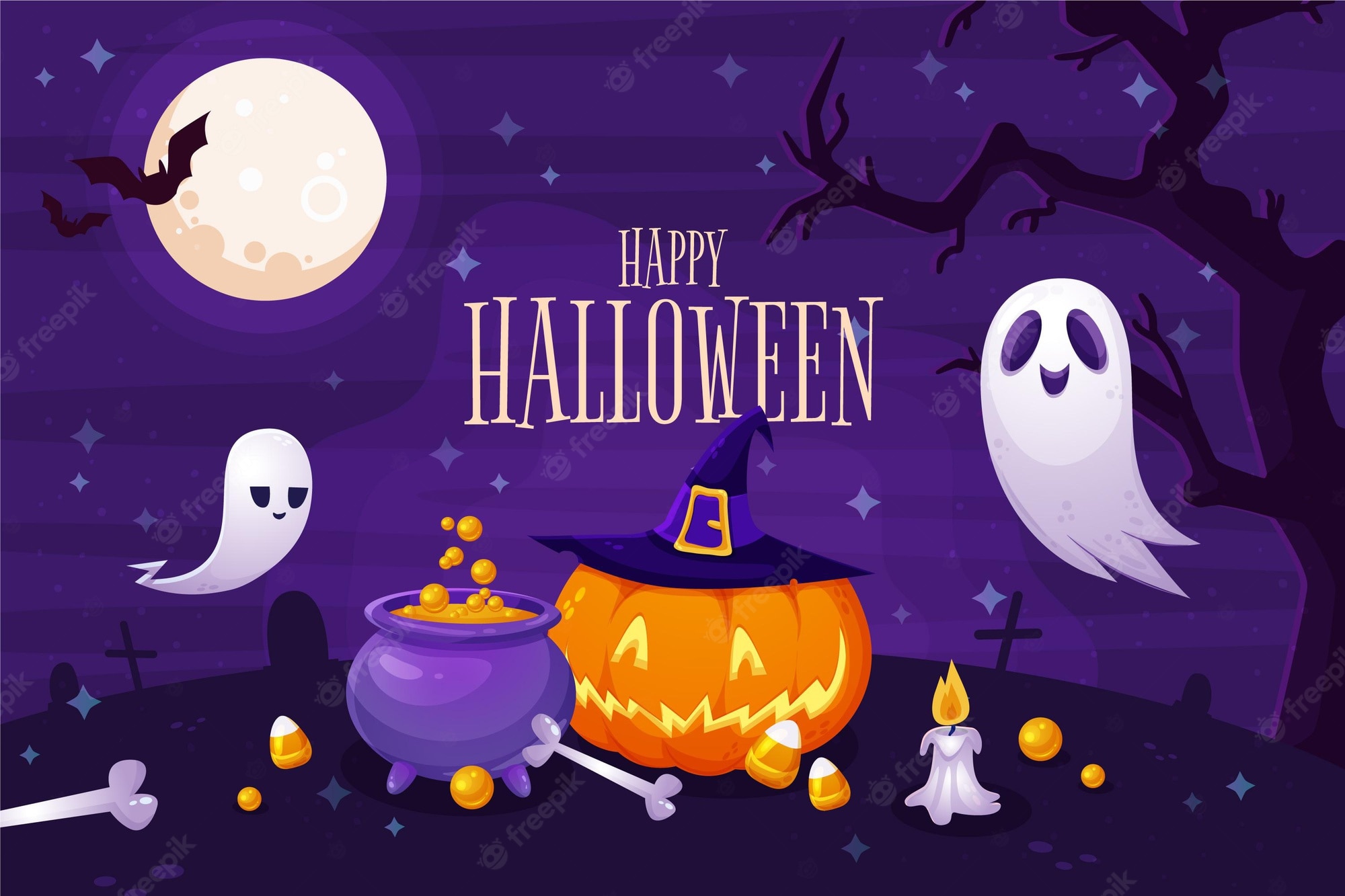 Halloween Cartoon Background