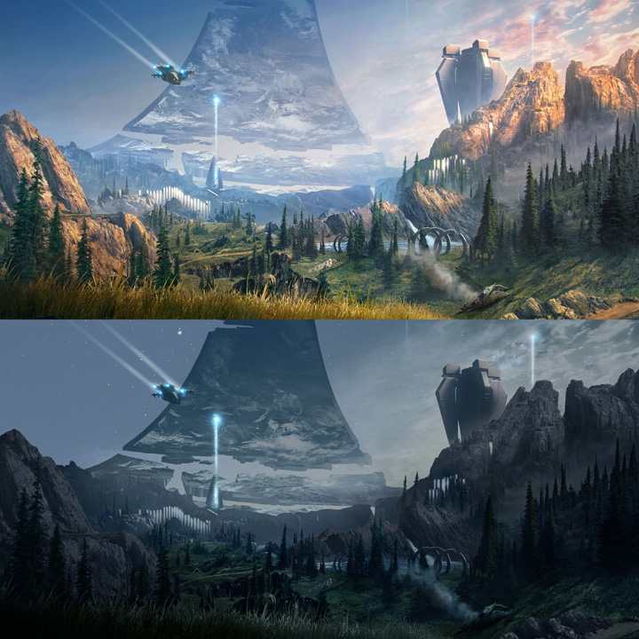 Halo Scenery Backgrounds