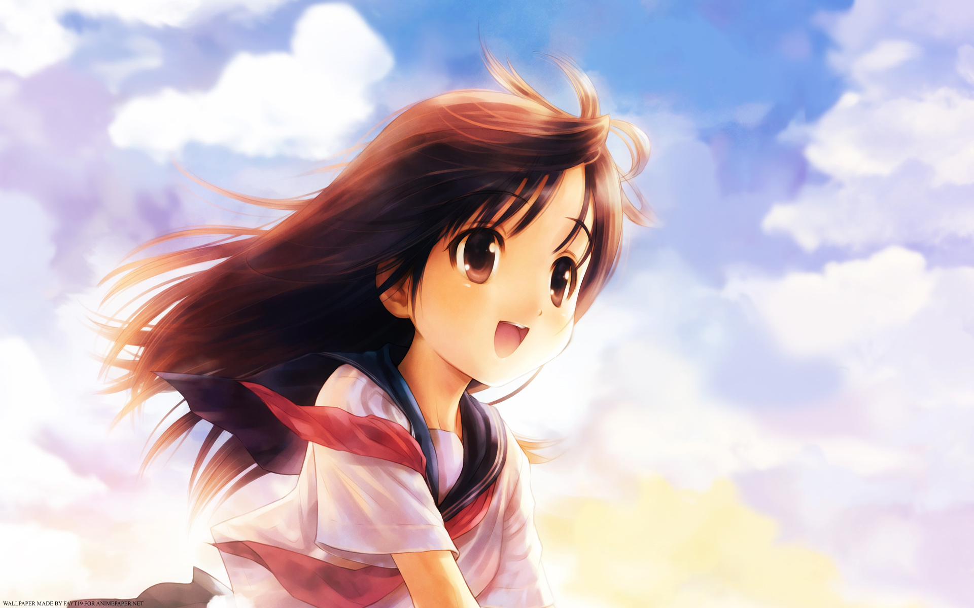 Happy Anime Girl Wallpapers