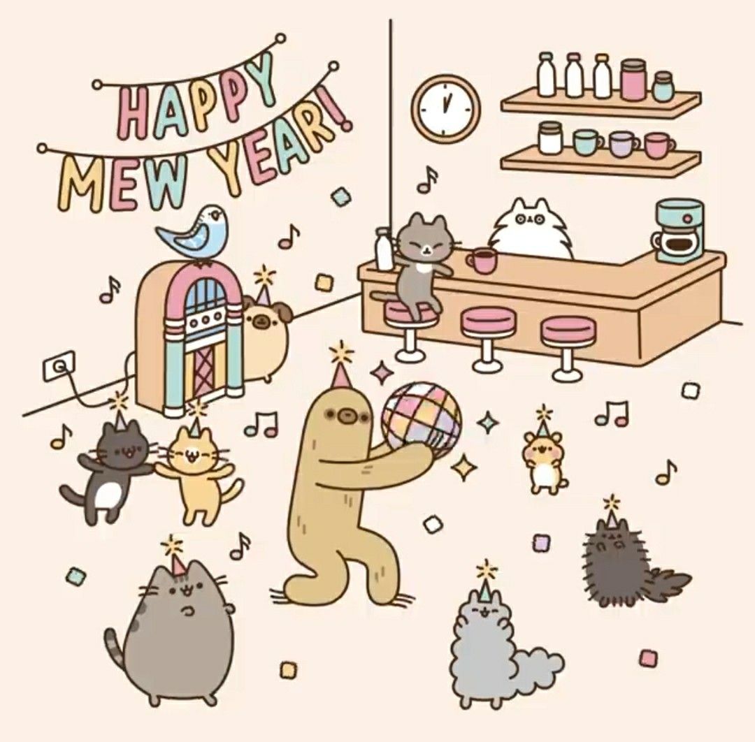 Happy New Year Cats Wallpapers