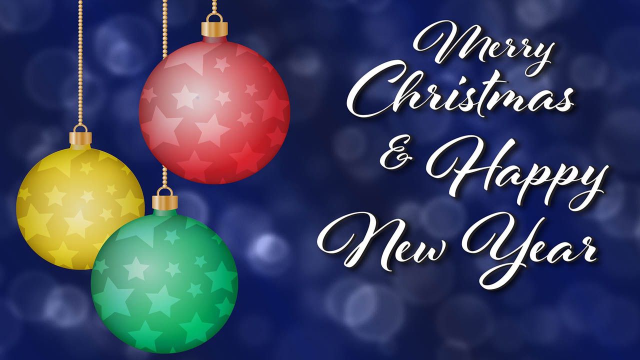 Happy New Year Merry Christmas 2021 Greeting Wallpapers