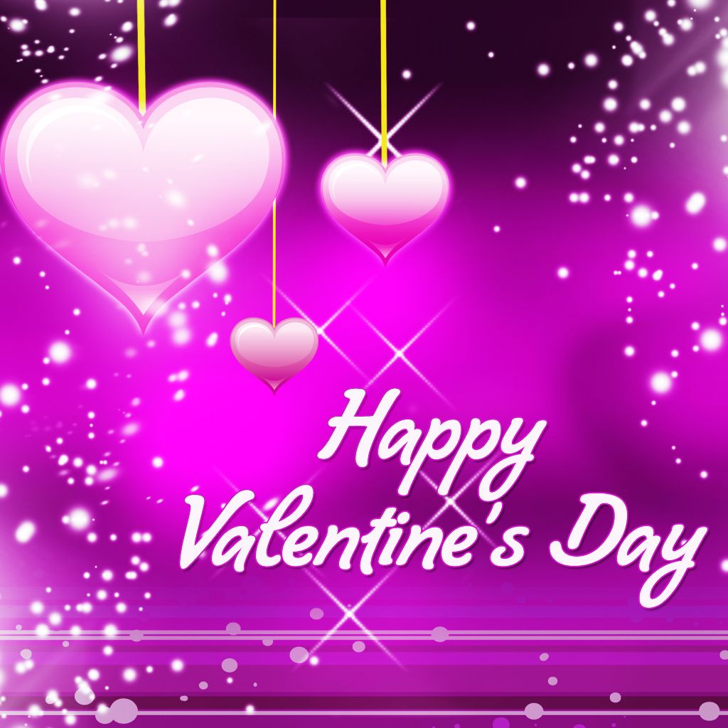 Happy Valentines Day Purple Wallpapers