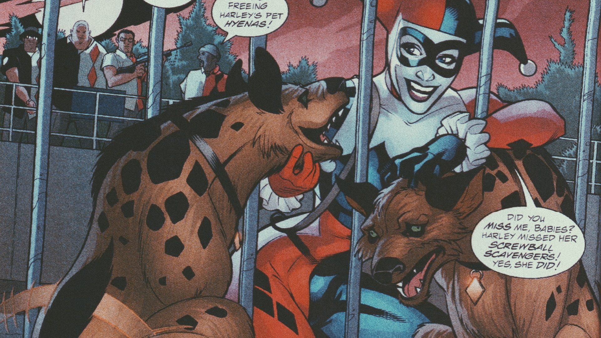 Harley Quinn And Hyenas Wallpapers