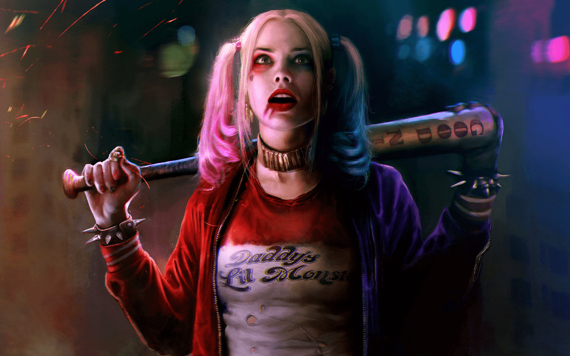 Harley Quinn Baseball Bat Art Wallpapers