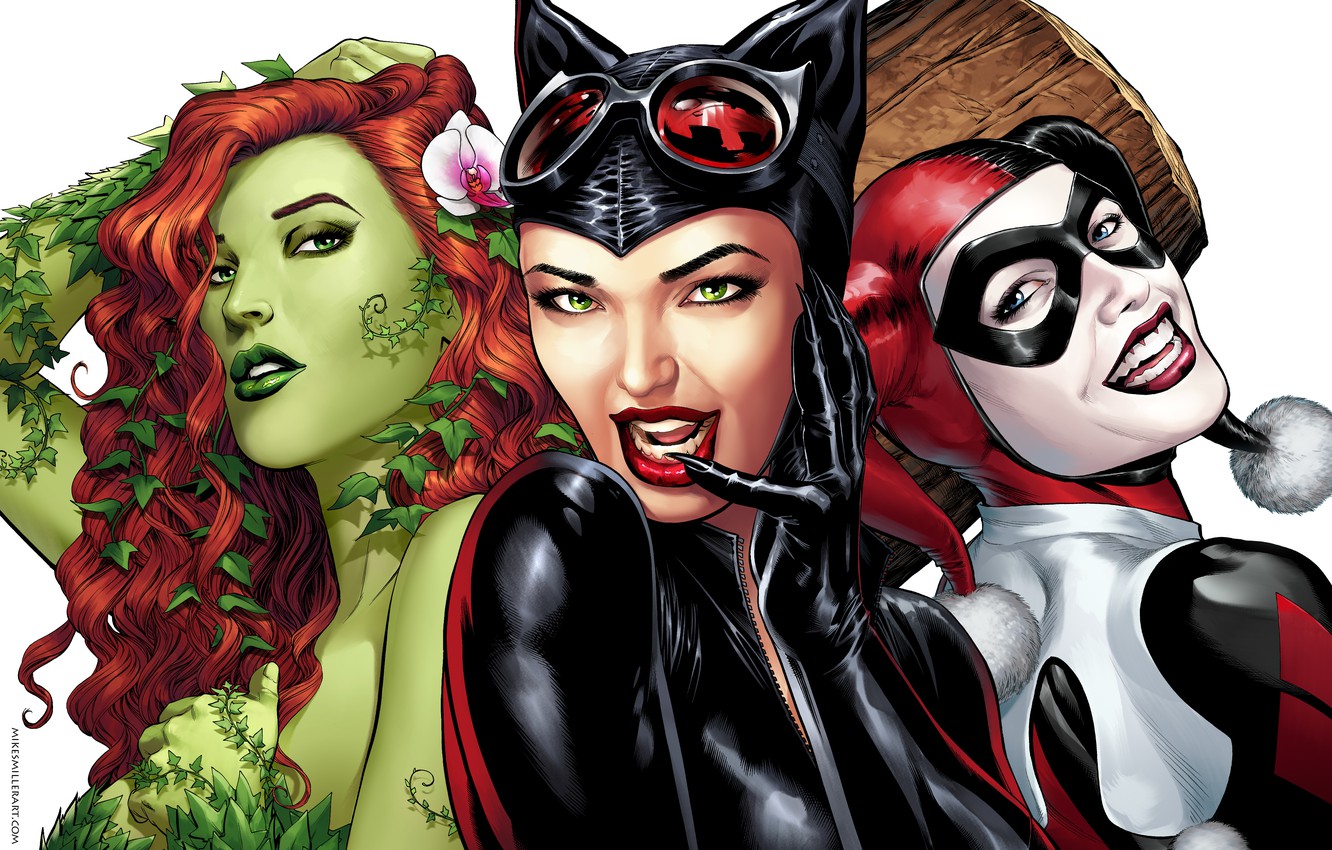Harley Quinn Poison Ivy Artwork Wallpapers
