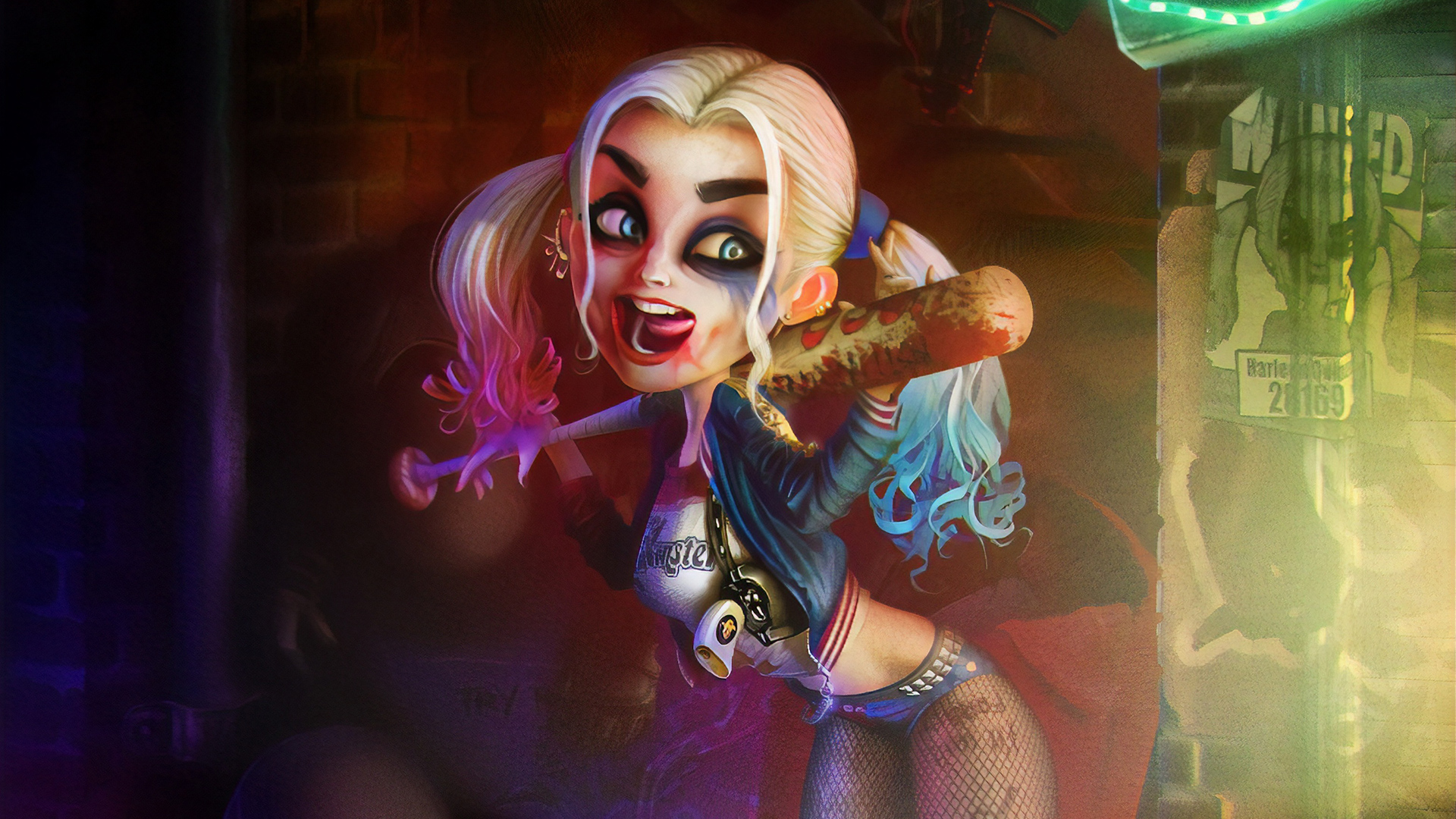 Harley Quinn With Baseball Bat Wallpapers