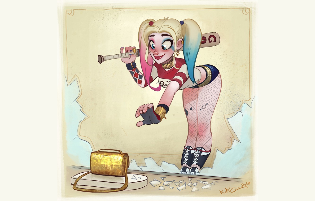 Harley Quinn With Baseball Bat Wallpapers