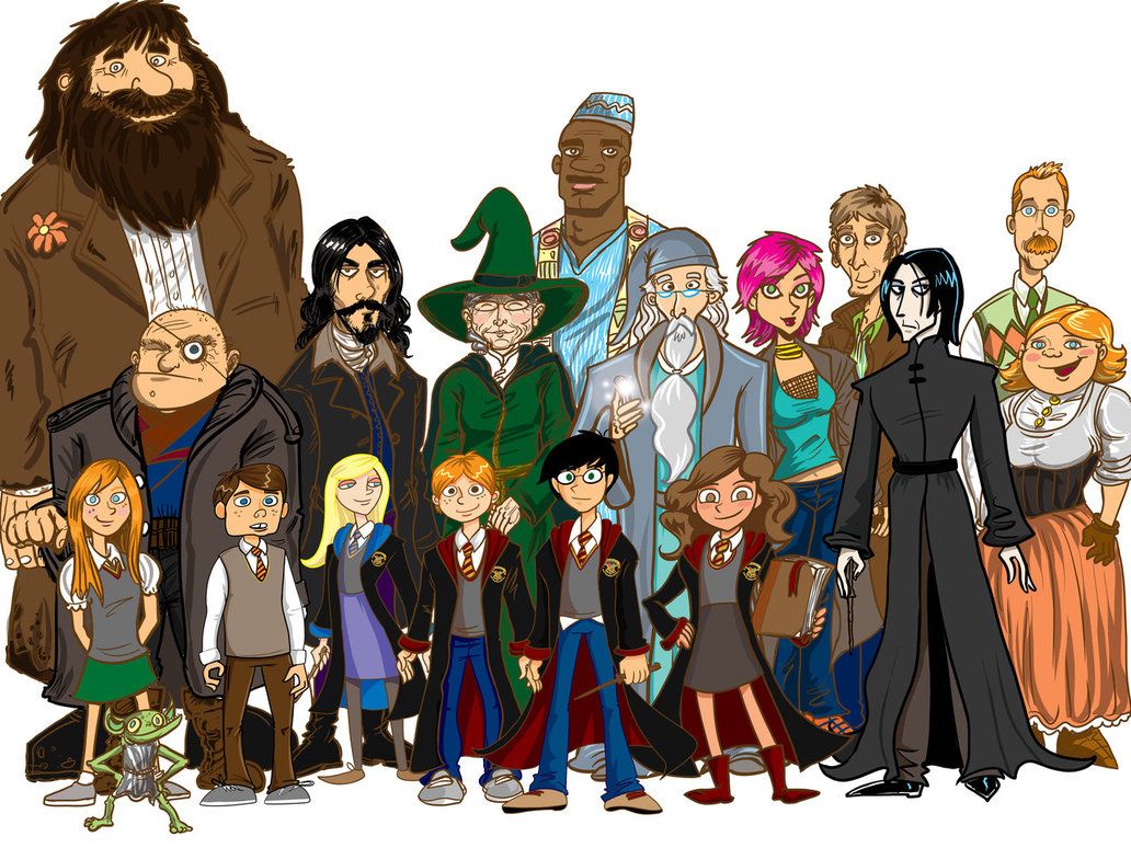 Harry Potter Characters Cartoons Wallpapers