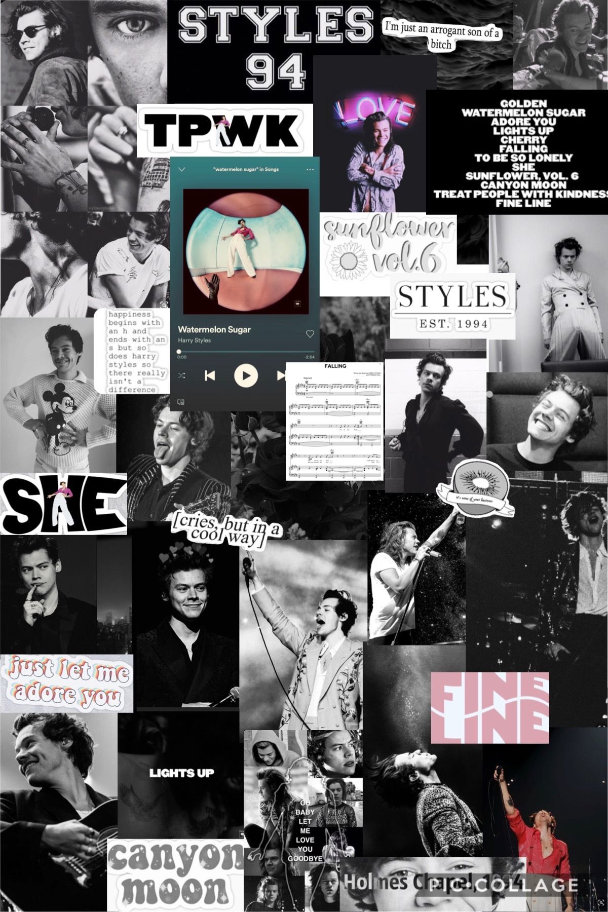 Harry Styles Collage Aesthetic Wallpapers