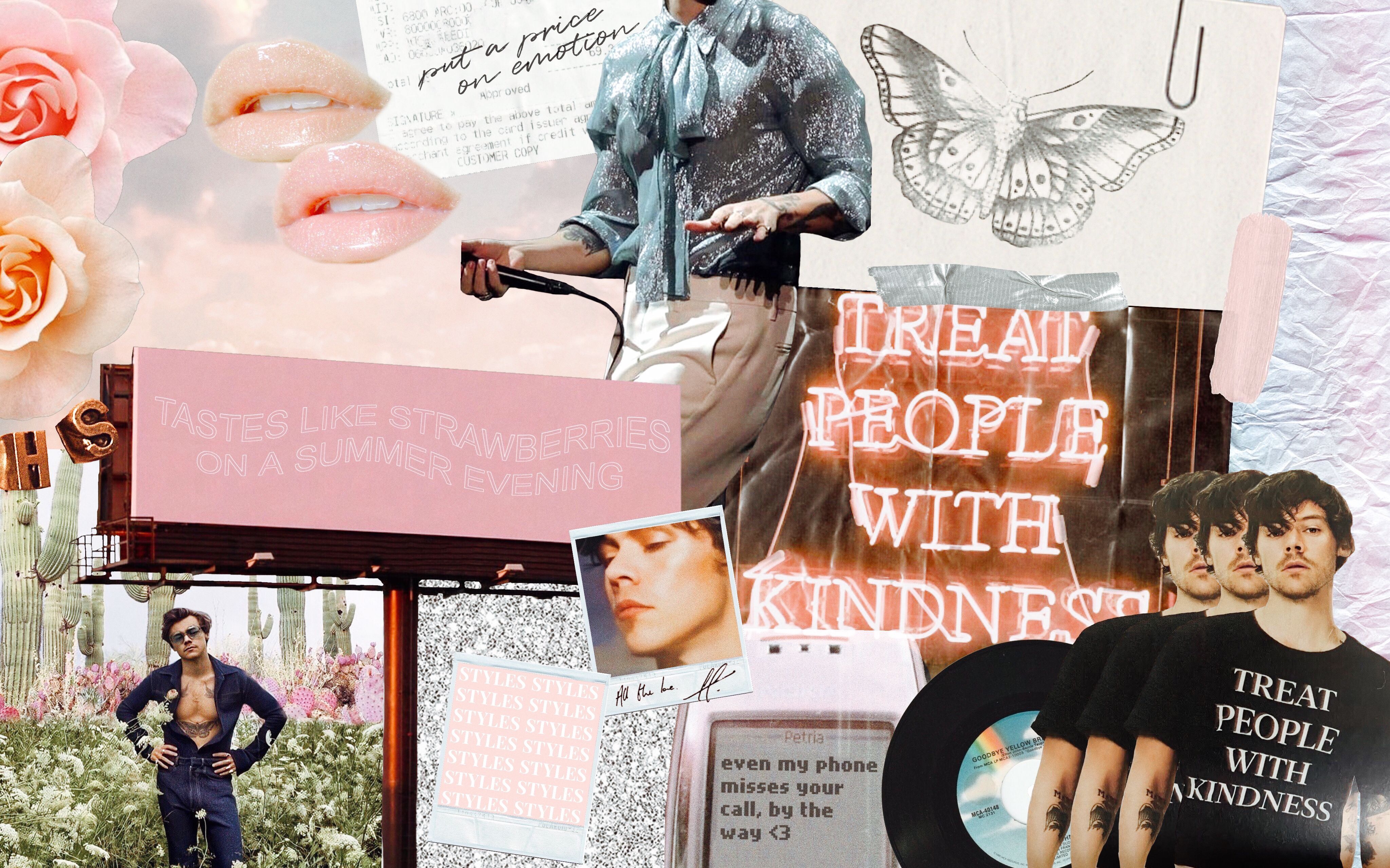 Harry Styles Collage Aesthetic Wallpapers