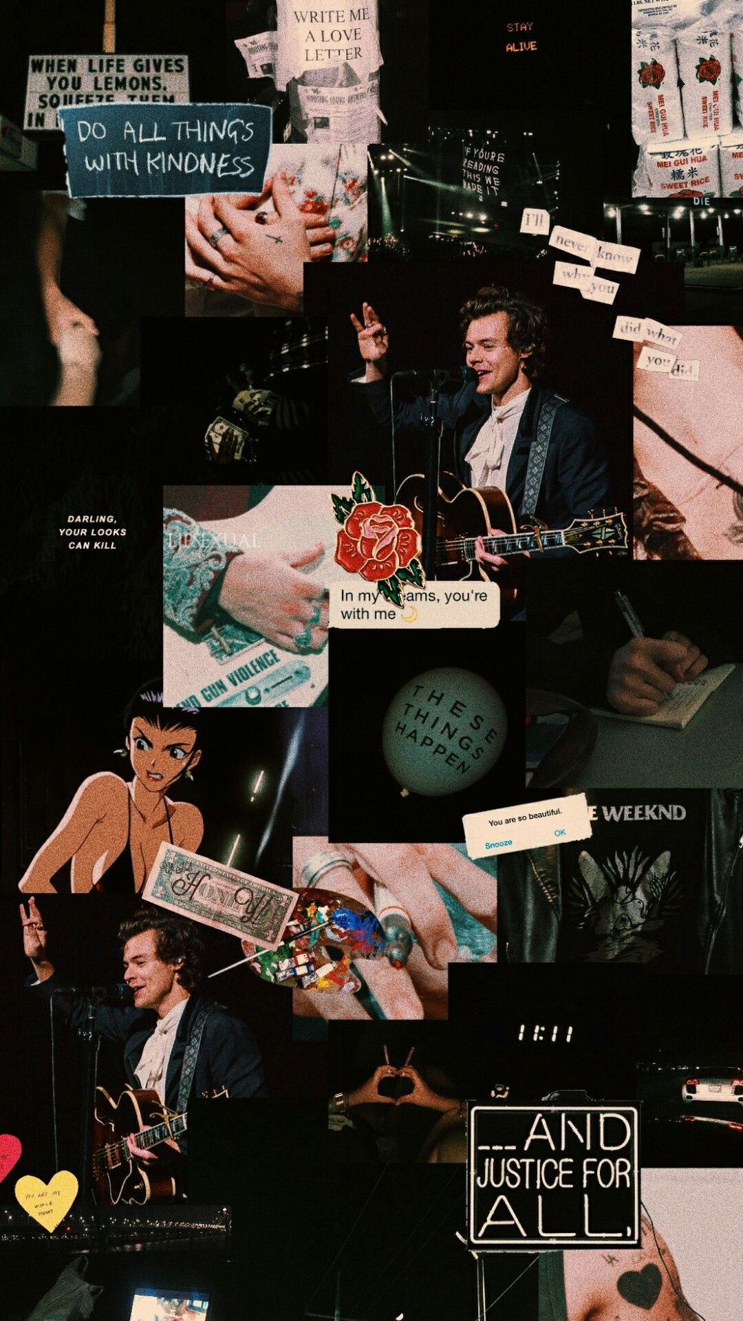 Harry Styles Collage Aesthetic Wallpapers