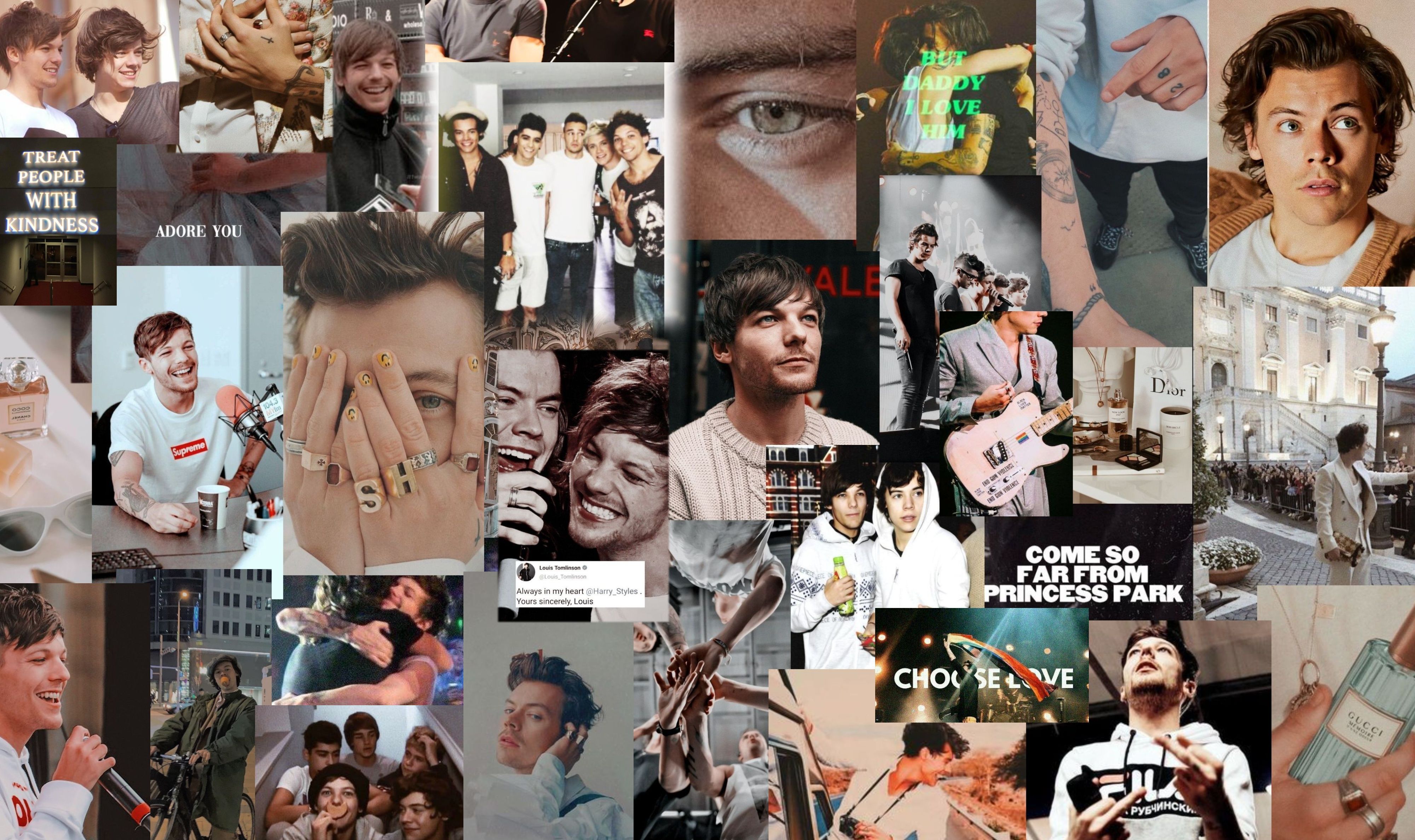 Harry Styles Collage Aesthetic Wallpapers