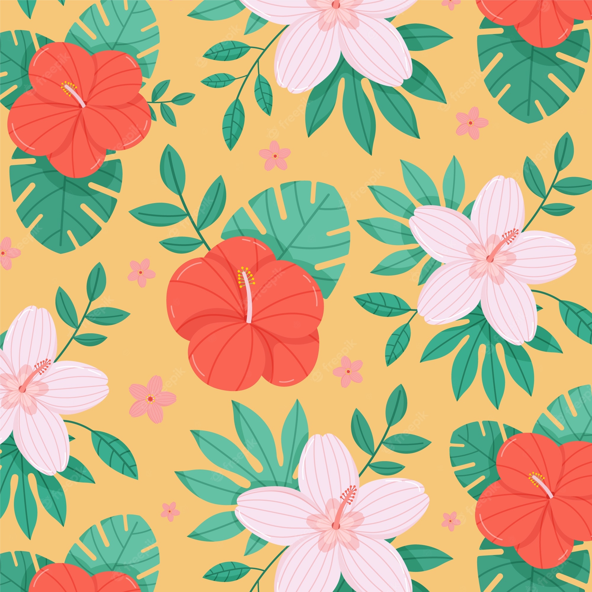 Hawaiian Floral Wallpapers