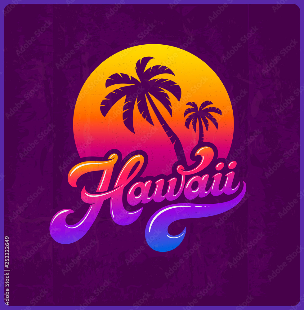 Hawaiian Print Background Vintage