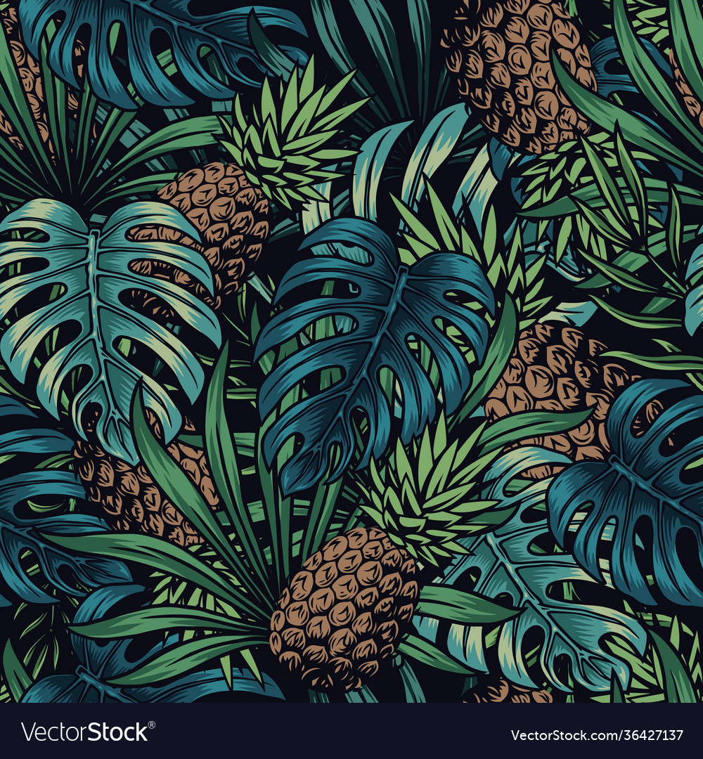 Hawaiian Print Background Vintage