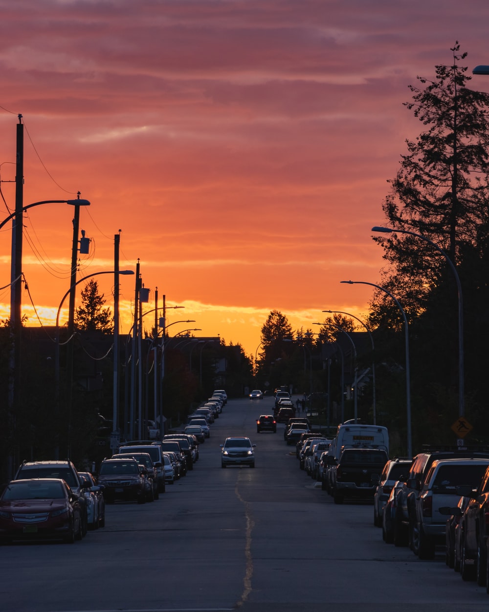 Hd Road View With Sunset Wallpapers