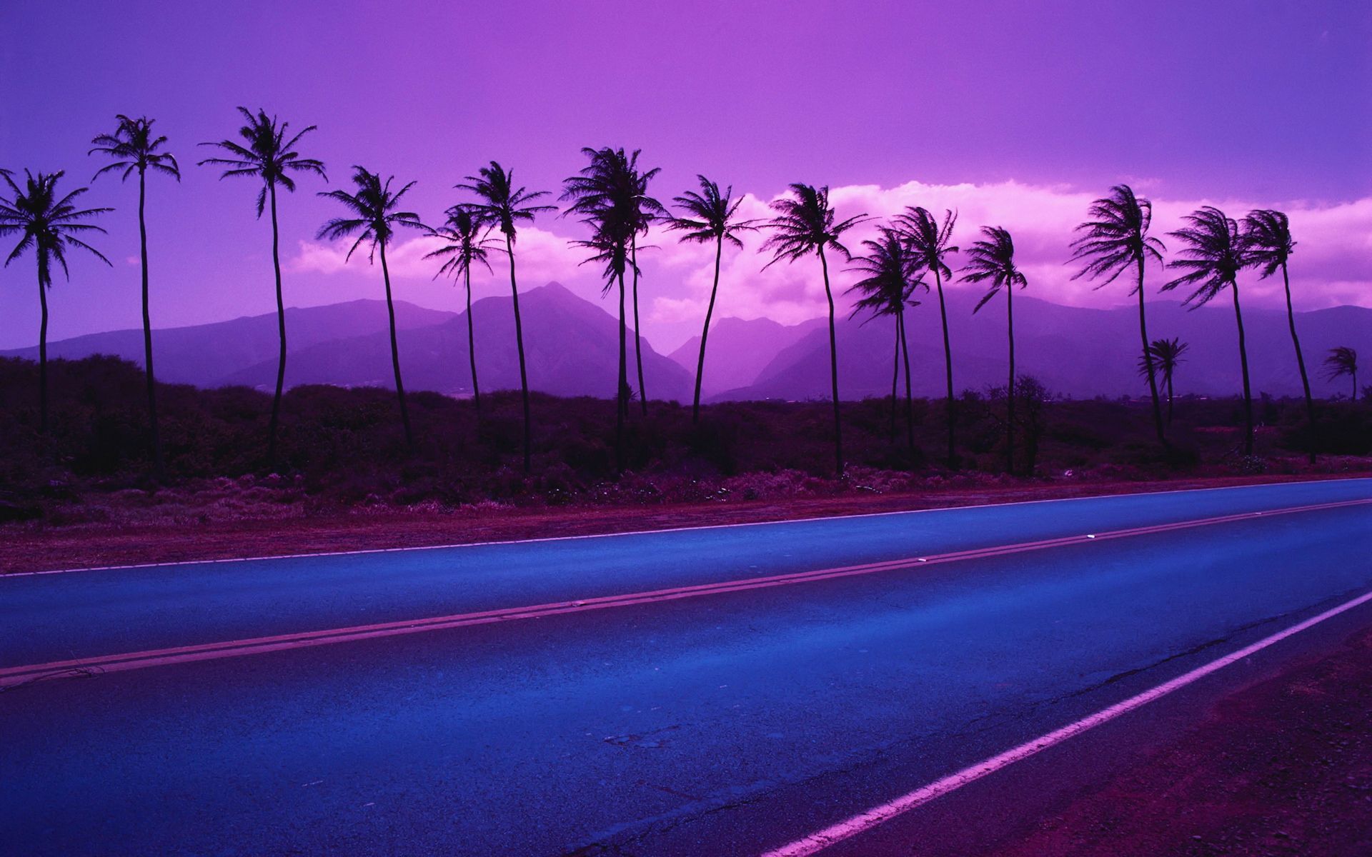 Hd Road View With Sunset Wallpapers