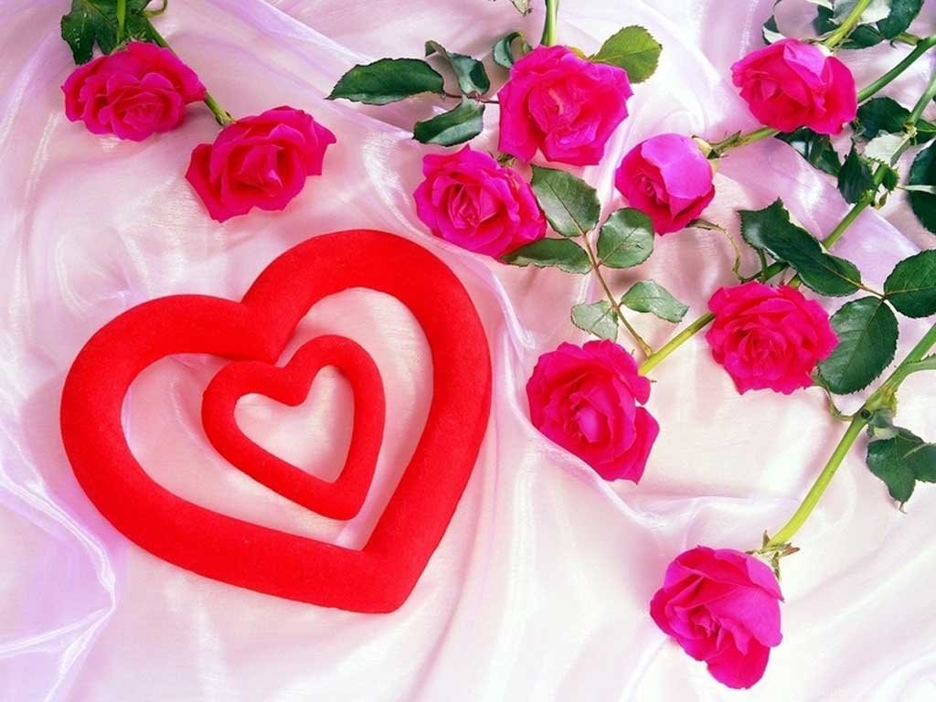 Heart And Flowers Images Wallpapers