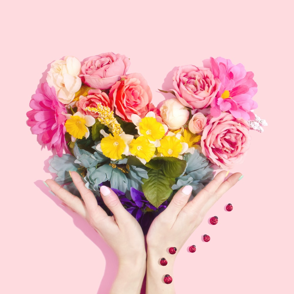 Heart And Flowers Images Wallpapers