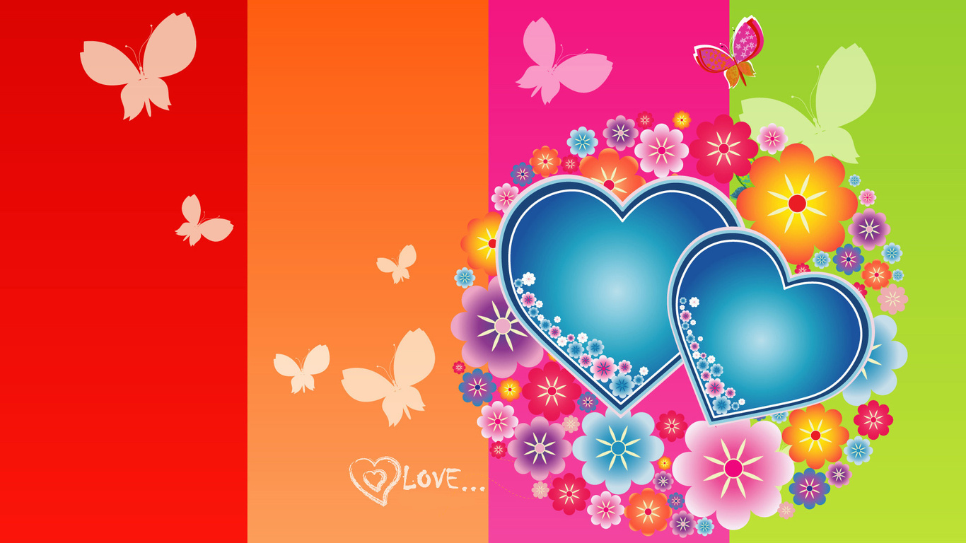 Heart And Flowers Images Wallpapers