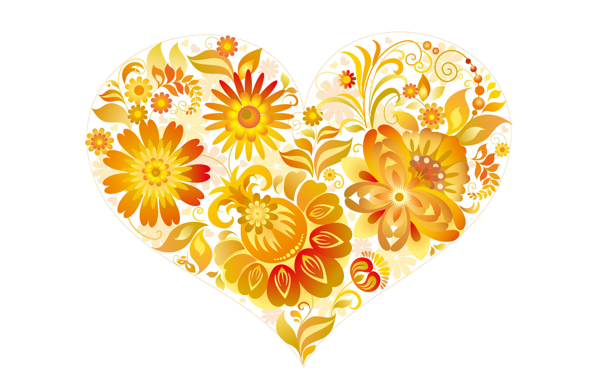 Heart And Flowers Images Wallpapers