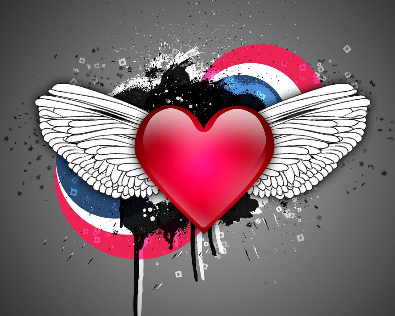 Heart With Wings Wallpapers