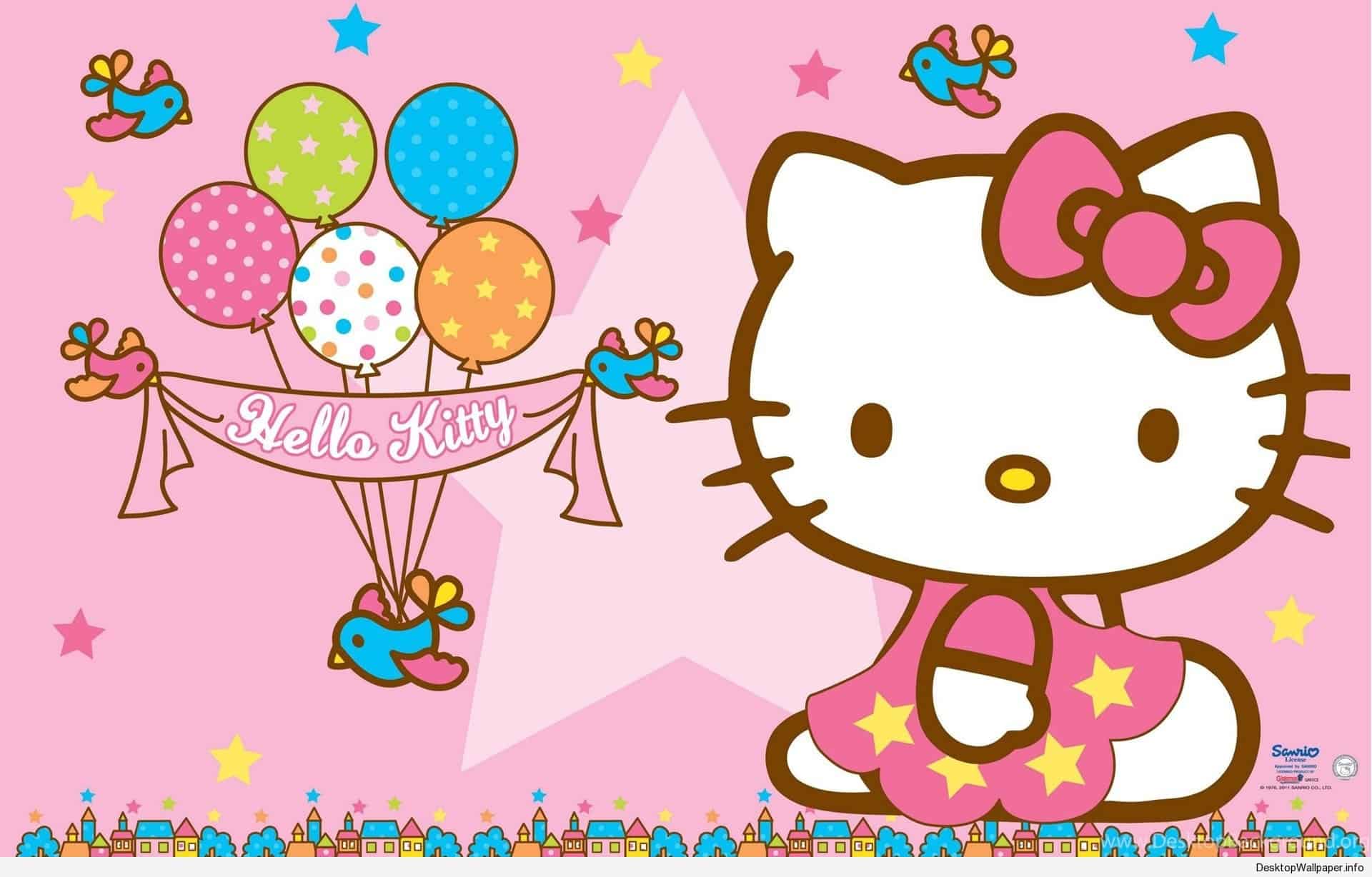 Hello Kitty Birthday Background