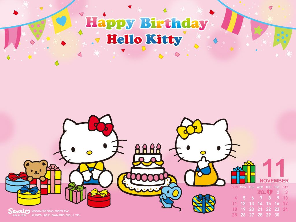 Hello Kitty Birthday Background