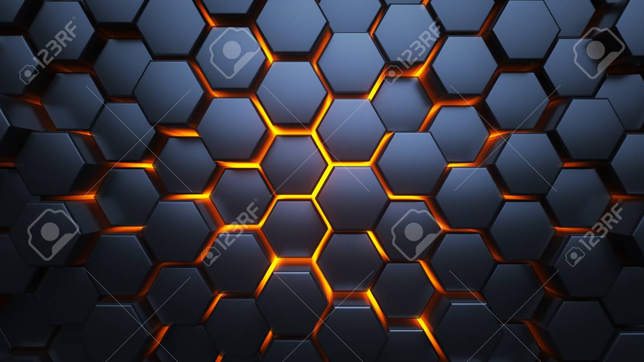 Hexagon 3D Pattern Wallpapers