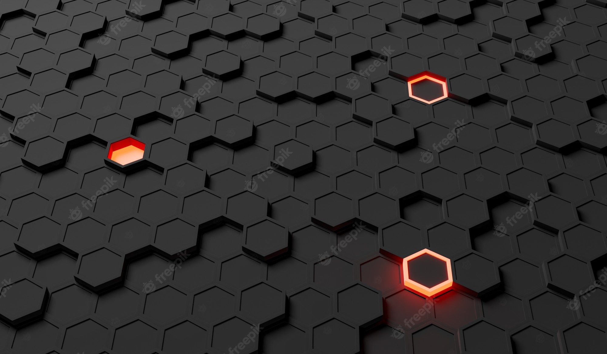 Hexagon Abstract 3D Digital Render Wallpapers