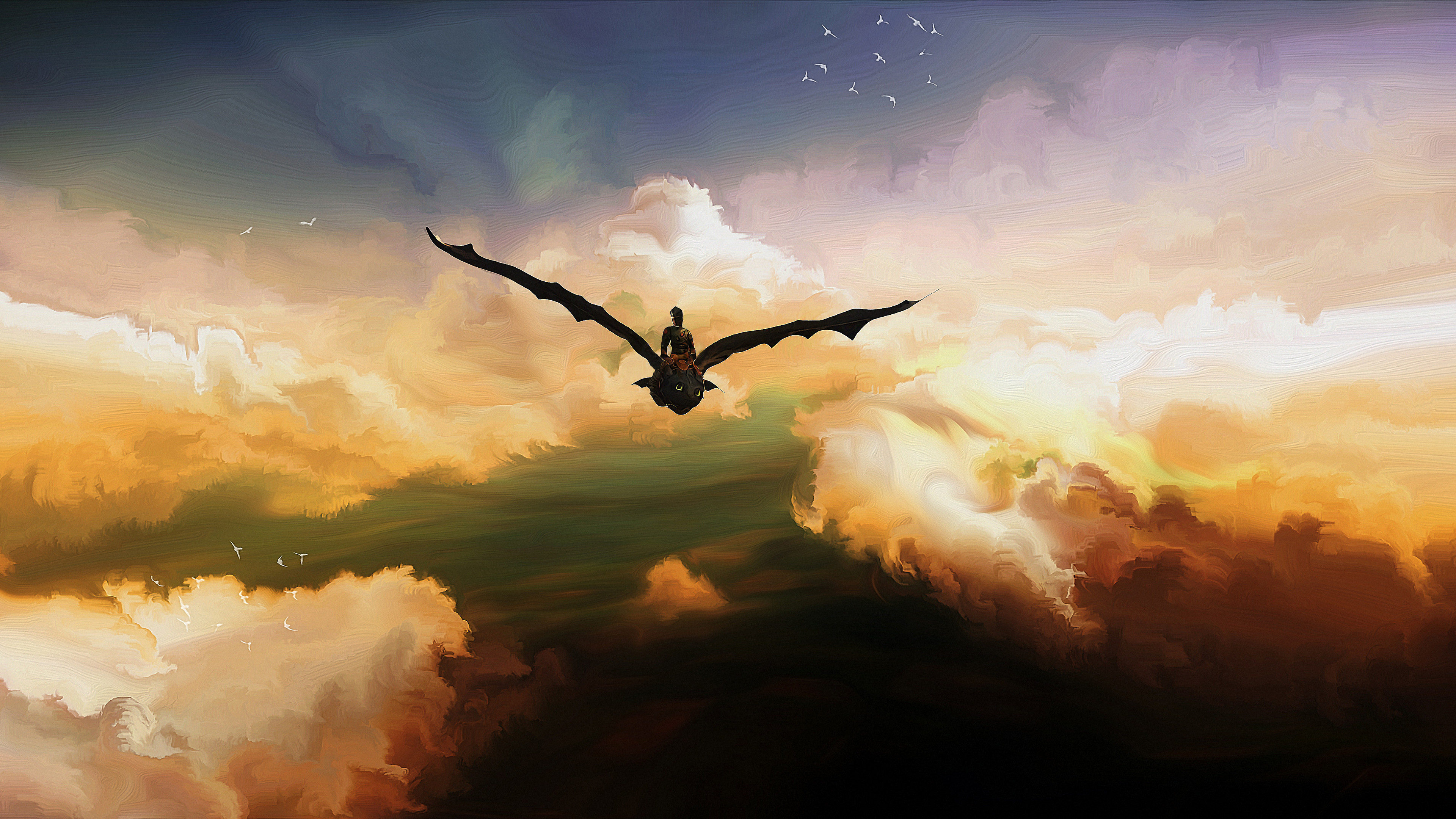 Hiccup And Toothless Artwork Wallpapers