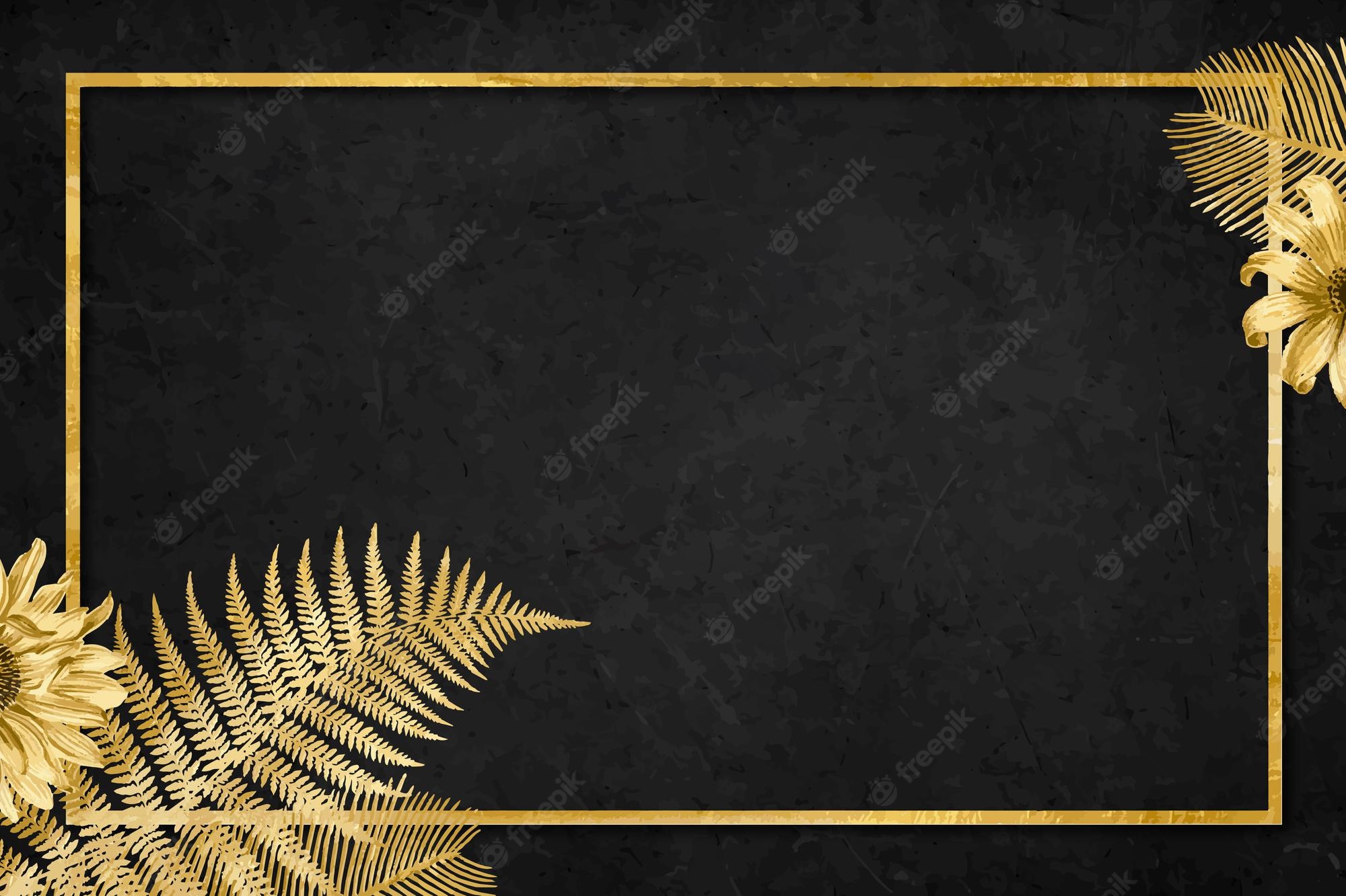 High Resolution Black And Gold Background